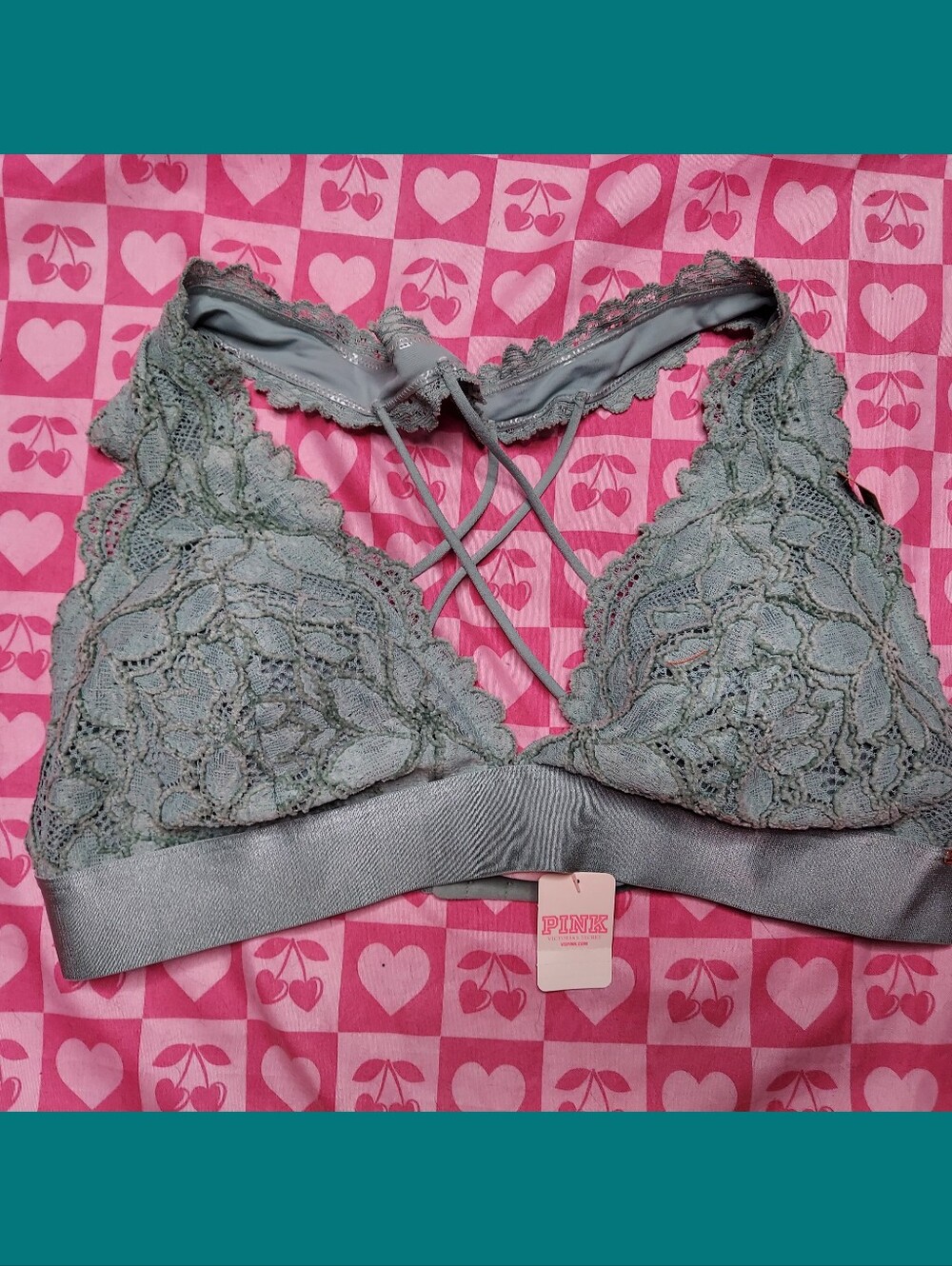 Green Victorias Secret PINK Sports Bra